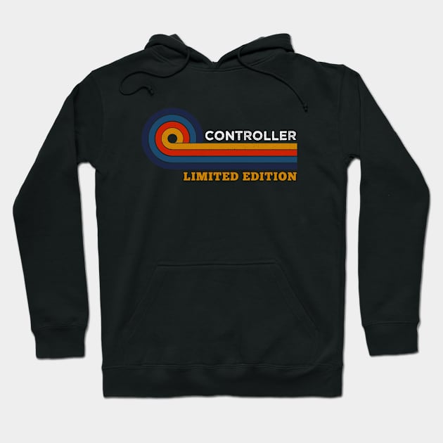 Funny Retro Vintage Sunset Controller Design  Gift Ideas Humor Limited Edition Hoodie by Arda